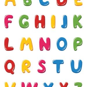 מדבקות אותיות ABC אנגלית נקי 1022