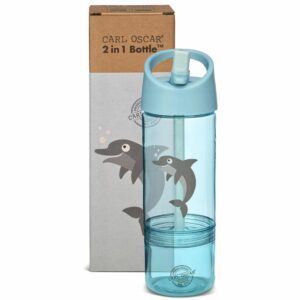 טו אין וואן - בקבוק שתיה לילדים 0.3 + 0.15 מל - 2in 1 - בצבעי פסטל 6225 Blue
